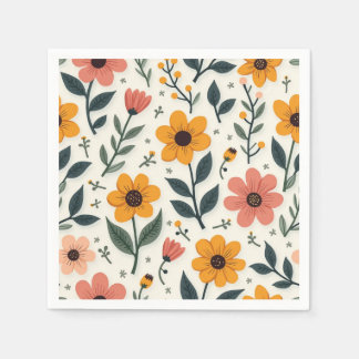 guardanapos de papel floral