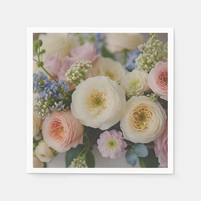 guardanapos de papel floral aquarela (Frente)