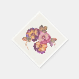 Guardanapos de Papel Floral Pansy (Conjunto de 50)