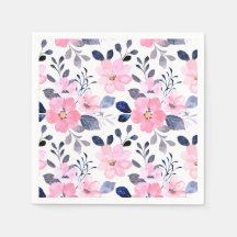 Guardanapos de papel floral para coquetéis