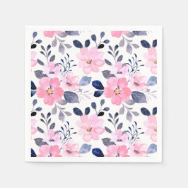 Guardanapos de papel floral para coquetéis
