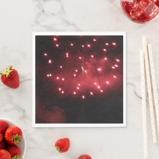 Guardanapos de Papel Fogos de Artifício Vermelhos