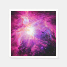 Guardanapos de papel Galáxia Roxo Rosa Nebulosa de
