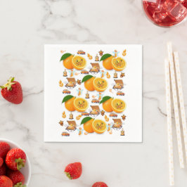 Guardanapos de Papel, Laranja Feliz Aniversário Fa