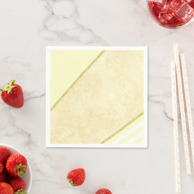 Guardanapos de Papel, Listra Bege Dourado (Insitu)