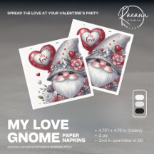 Guardanapos de papel Meu Amor Gnomo