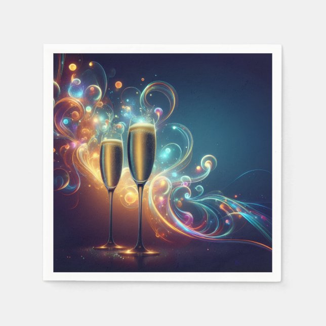 Guardanapos de papel Midnight Toast (Frente)