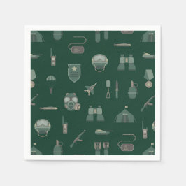 Guardanapos de papel militar, exército patriótico