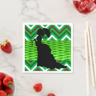Guardanapos de Papel, Mulher Africana Verde