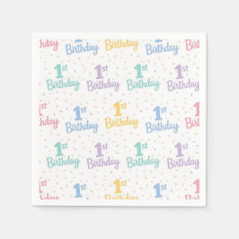 Guardanapos de papel para 1º aniversário, Festa de