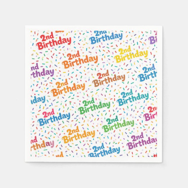 Guardanapos de papel para 2º aniversário, festa de (Frente)