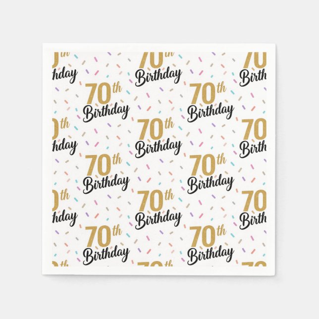 Guardanapos de papel para 70º aniversário, Setenta (Frente)