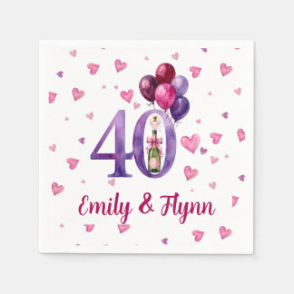 Guardanapos de papel para aniversário de casamento
