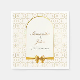 Guardanapos de papel para casamento Art Deco com a