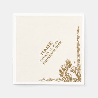 Guardanapos de papel para casamento botânico flora