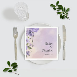 Guardanapos de papel para casamento com estampa fl