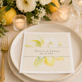 Guardanapos de papel para casamento marfim com flo