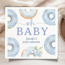 Guardanapos de papel para chá de bebê Blue Donuts