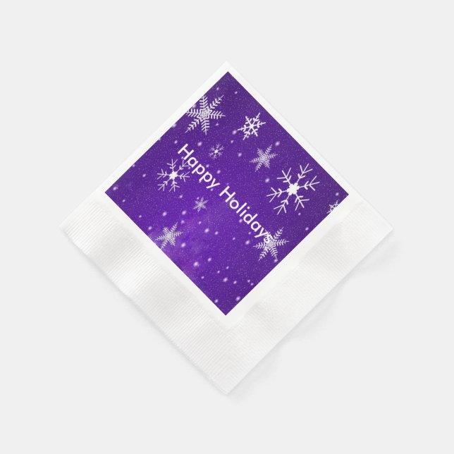 Guardanapos de papel para coquetel com flocos de n (Canto)
