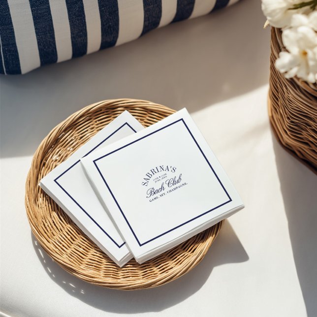 Guardanapos de papel para despedida de solteira El (Elegant Country Club Bachelorette Paper Napkins)
