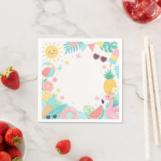Guardanapos de papel para festa de 1º aniversário