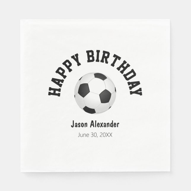 Guardanapos de papel para festa de aniversário com (Frente)