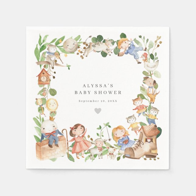 Guardanapos de papel para festa de baby shower com (Frente)