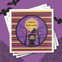 Guardanapos de papel para festa de Halloween das c