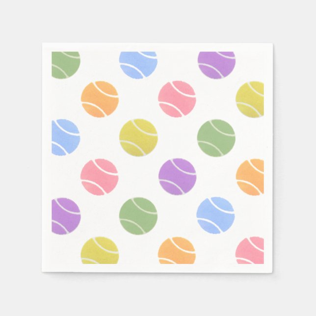 Guardanapos de papel para festa de tênis (Frente)