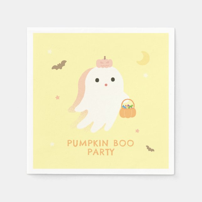 Guardanapos de papel para Festa do Boo da Abóbora (Frente)