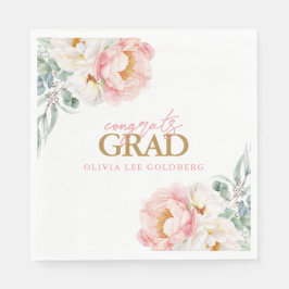 Guardanapos de papel para formatura floral elegant
