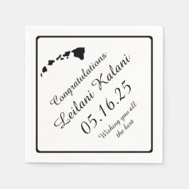 Guardanapos de papel para graduação das ilhas do H