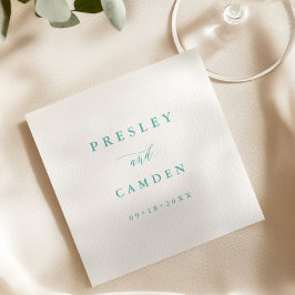 Guardanapos de papel para jantar de verão em azul 