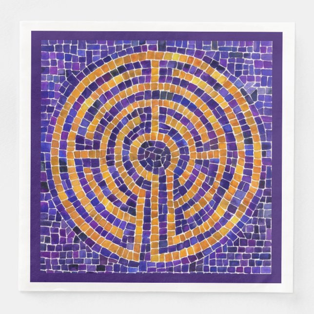Guardanapos de papel para jantar LABYRINTH MOSAIC  (Frente)