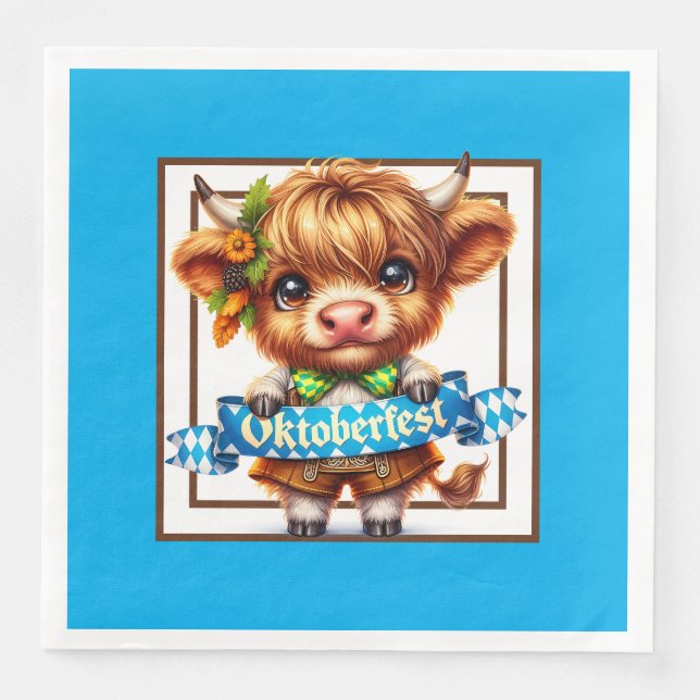 Guardanapos de papel para jantar Oktoberfest Highl (Frente)