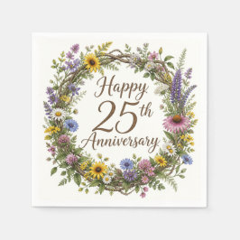Guardanapos de papel para o 25º aniversário, 25 an
