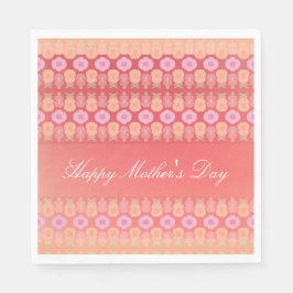 Guardanapos de papel para o Dia das Mães Rosa e Co