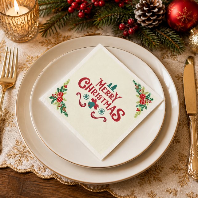 Guardanapos de papel para o Natal Elegante e Alegr (Criador carregado)