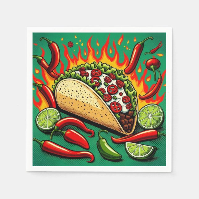 Guardanapos de papel para Terça-feira de Taco (Frente)