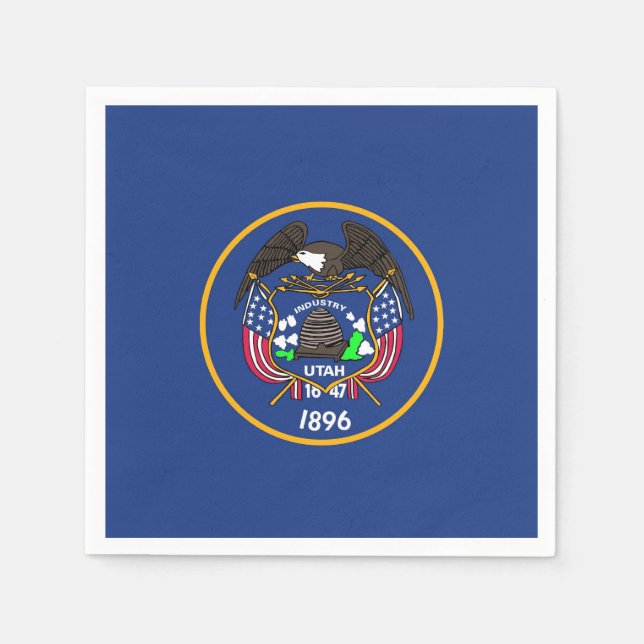 Guardanapos de papel patrióticos com bandeira de U (Frente)