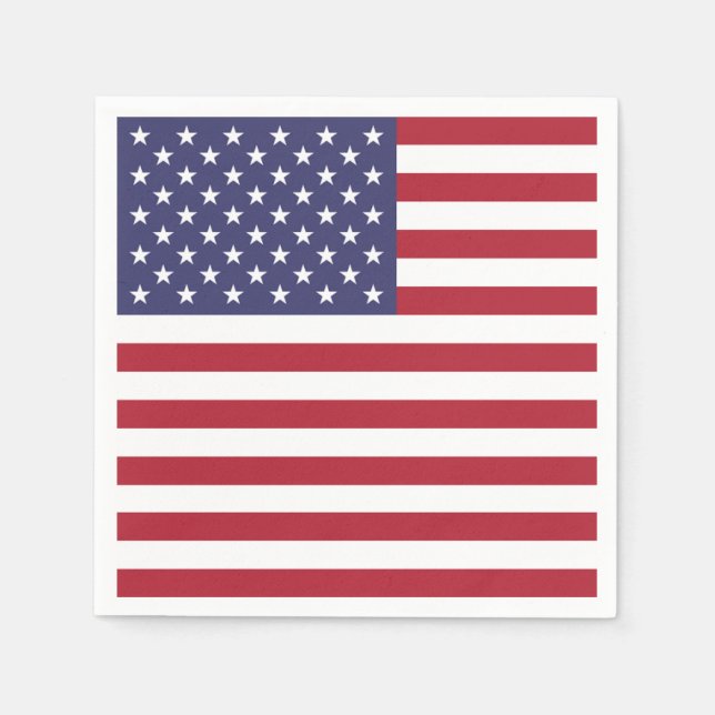 Guardanapos de papel patrióticos com bandeira dos  (Frente)