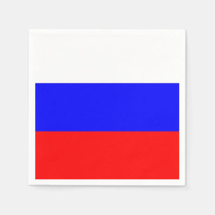 Guardanapos de papel patrióticos com bandeira rus
