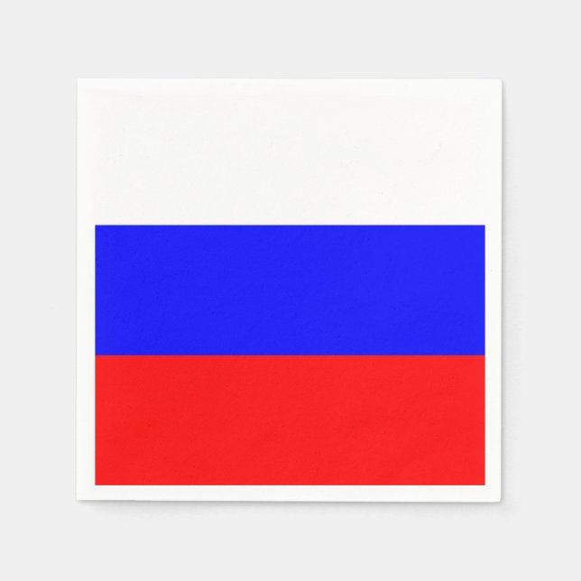Guardanapos de papel patrióticos com bandeira russ (Frente)