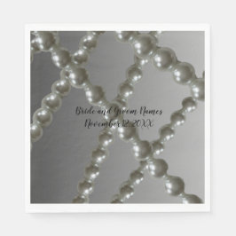 Guardanapos de papel Pearl Strings para casamento