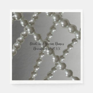 Guardanapos de papel Pearl Strings para casamento