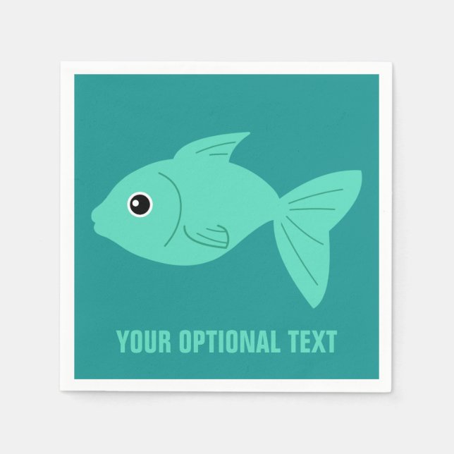 Guardanapos de papel personalizado de peixe (Frente)