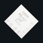 Guardanapos de papel personalizados clássicos 6,5<br><div class="desc">Aqui está uma ótima opção para o seu casamento,  chá de bebê ou evento especial. Guardanapos de papel personalizados com um script clássico e elegante. Personalize o texto para se adequar à sua ocasião. Use o modelo para criar seus próprios guardanapos de papel personalizados.</div>