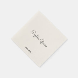 Guardanapos de papel personalizados com nome minim