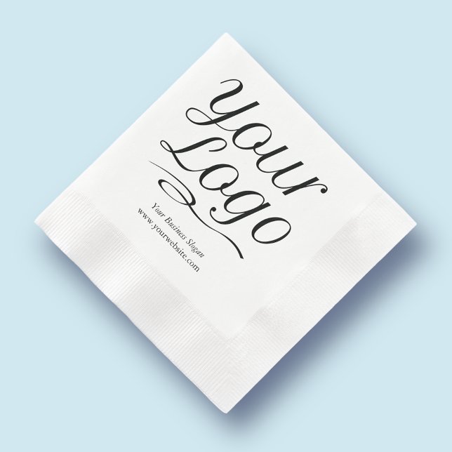 Guardanapos de papel personalizados com texto de l (MISOOK White Napkin with Logo)