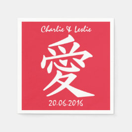 Guardanapos de papel personalizados com texto e co